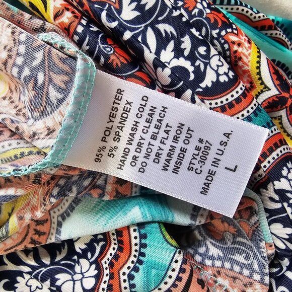 EUC LIKE NEW CHATOYANT WIDE LEG MANDALA PRINT BOHO SLINKY PANTS WIDE LEG PANT L - Picture 10 of 13